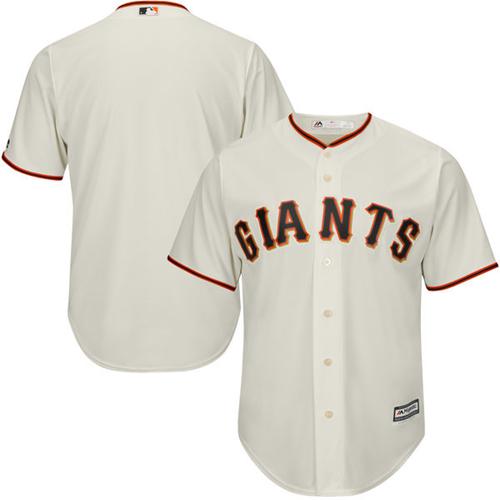 Giants Blank Cream Cool Base Stitched Youth MLB Jersey